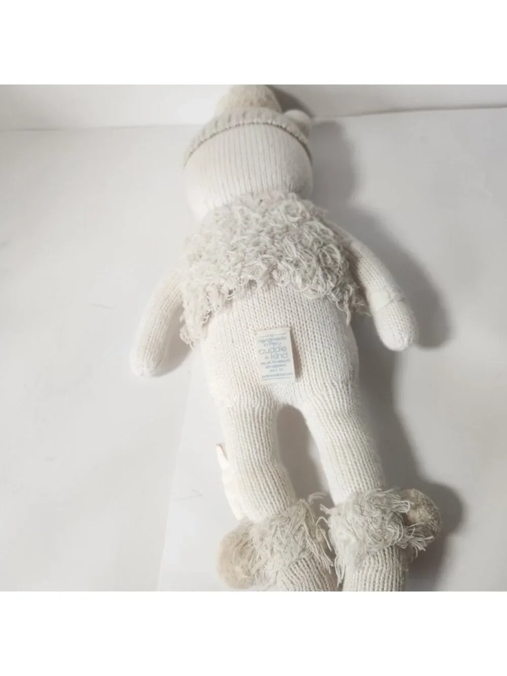Stella Cuddle + Kind Polar Bear Knit Plush Doll‎ Cream Handmade Peru 13 Inch